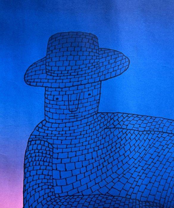 Jean-Michel Folon (1934-2005) - Personnage sous la lune, Antiquités & Art, Antiquités | Autres Antiquités