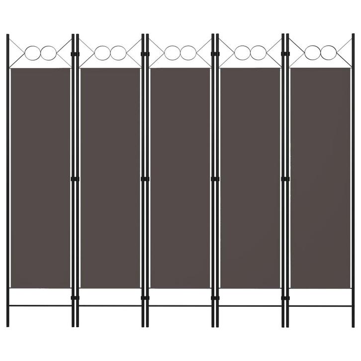 vidaXL Kamerscherm met 5 panelen 200x180 cm antraciet, Huis en Inrichting, Woonaccessoires | Overige, Nieuw, Verzenden