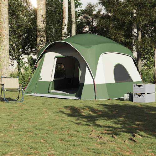 vidaXL Gezinstent 6-persoons waterdicht groen, Caravans en Kamperen, Tenten, Nieuw, Verzenden