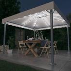 vidaXL Prieel met LED-lichtslinger 300x300 cm aluminium, Tuin en Terras, Partytenten, Verzenden, Nieuw