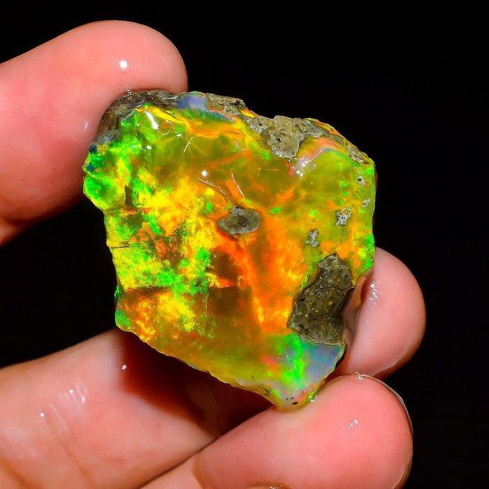 Opaal ruw AAA+++ vuuropal multikleur 36,5 ct - Lightning, Collections, Minéraux & Fossiles