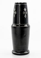 Kralik Art Deco Glass Vase - Silver decor 1920 - Vase -, Antiek en Kunst