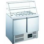 SARO Saladette met glas opbouw - ES 900 G, Zakelijke goederen, Verzenden, Nieuw in verpakking, Koelen en Vriezen