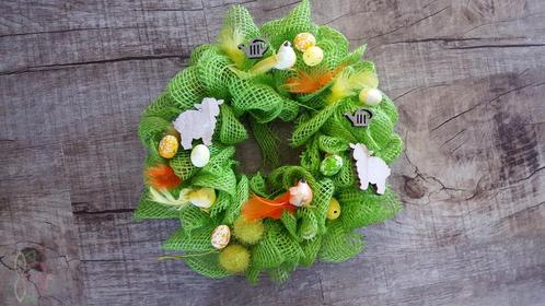 Jute band juteband jutte l groen rol 40 meter 5 cm breed, Huis en Inrichting, Woonaccessoires | Kunstplanten en Kunstbloemen, Nieuw
