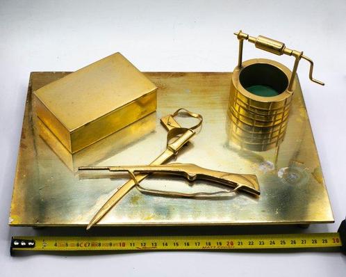 Bureauset - Arma dei Carabinieri - Messing, metaal, Antiek en Kunst, Curiosa en Brocante