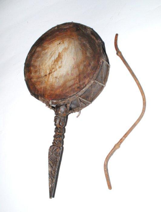 Handige trommel Schamane denguru Tamang 55 cm Himalaya -, Antiek en Kunst, Kunst | Niet-Westerse kunst