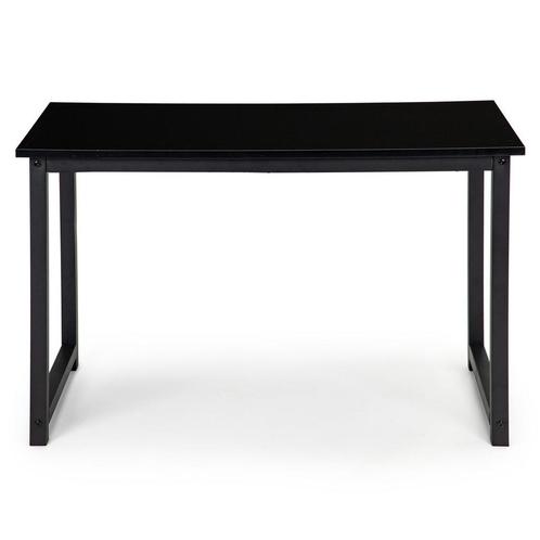 Zwart bureau met metalen poten - Modern en veelzijdig - 1..., Huis en Inrichting, Bureaus, Nieuw, Ophalen of Verzenden