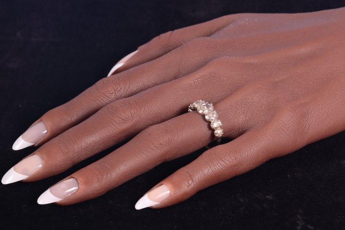 Ring - 18 karaat Roségoud, Zilver Diamant (Natuurlijk) -, Handtassen en Accessoires, Ringen