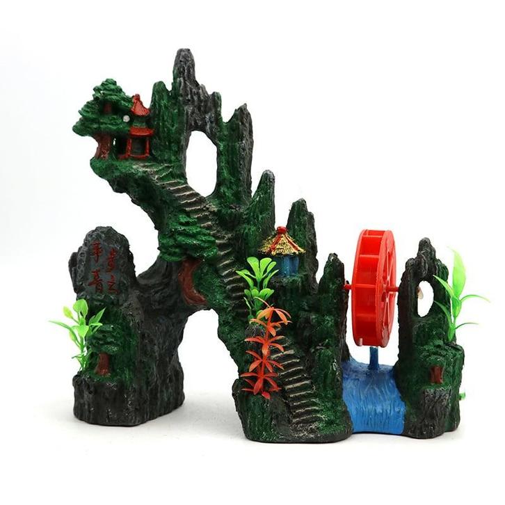 Rotspartij waterrad + luchtaansluiting 22,5 cm/ Aquariumdeco, Dieren en Toebehoren, Vissen | Aquaria en Toebehoren, Nieuw, Verzenden