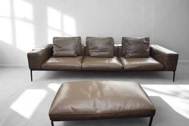 Flexform - Antonio Citterio - Canapé (2) - Lifesteel - Pelle, Antiquités & Art, Art | Objets design