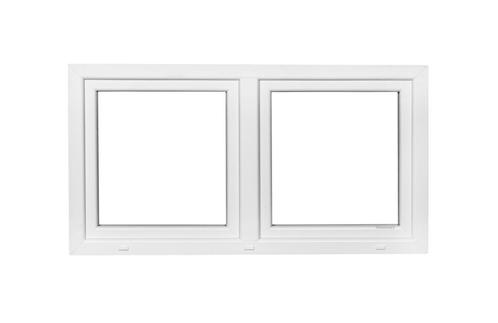PVC kunststof raam draaikiep-draaikiep b150xh80 cm wit stomp, Doe-het-zelf en Bouw, Glas en Ramen, Dubbelglas, Nieuw, Gevelraam of Ruit