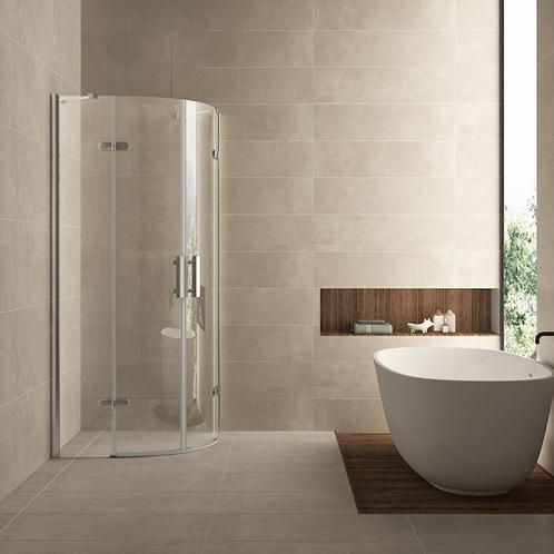 Aanbieding: Douchecabine Wiesbaden kwartrond 2 deuren, Doe-het-zelf en Bouw, Sanitair, Douche, Nieuw, Chroom, Ophalen of Verzenden