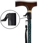 MultiMotion wandelstok met drukknop verstelling Zwart/ groen, Ophalen of Verzenden, Nieuw