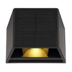 Zonnepaneel wandlamp zwart 1W LED 3000K IP54, Verzenden, Nieuw, Netvoeding, Led