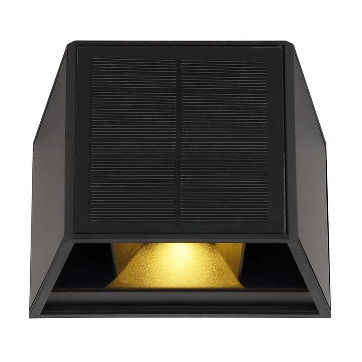 Zonnepaneel wandlamp zwart 1W LED 3000K IP54, Tuin en Terras, Buitenverlichting, Nieuw, Led, Netvoeding, Verzenden