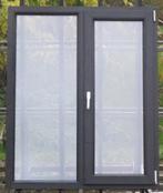 pvc raam , chassis , venster 125 x 152 zwart ral 9011, 75 tot 150 cm, Kunststof, Raamkozijn, Nieuw
