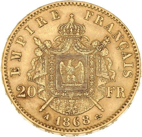 6,45 grams - Or .900 - 20 Francs Napoleon III, Postzegels en Munten, Edelmetalen en Baren