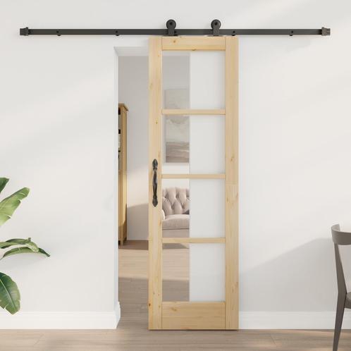 vidaXL Schuifdeur met Beugels ORKDAL61x198,5 cm, Doe-het-zelf en Bouw, Deuren en Vliegenramen, Nieuw, Verzenden