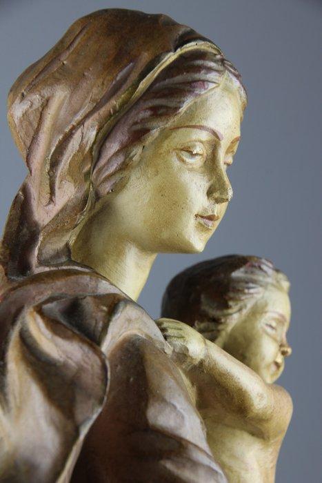 Beeldje - Madonna met Kind - Gips, Antiek en Kunst, Antiek | Boeken en Manuscripten