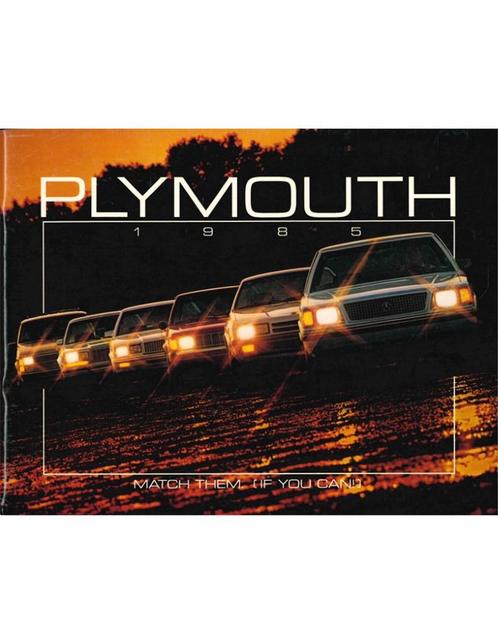 1985 PLYMOUTH PROGRAMMA BROCHURE ENGELS (USA), Livres, Autos | Brochures & Magazines, Enlèvement ou Envoi