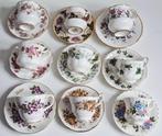 Diverse Merken - Koffieservies (18) - Met bloemendecoratie -, Antiek en Kunst