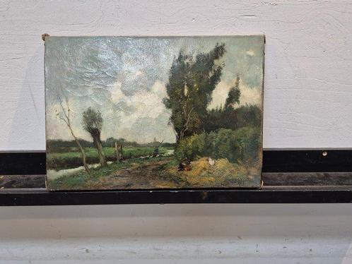 Ben Viegers 1886-1947 - Punter langs de kippen, Antiek en Kunst, Kunst | Schilderijen | Klassiek