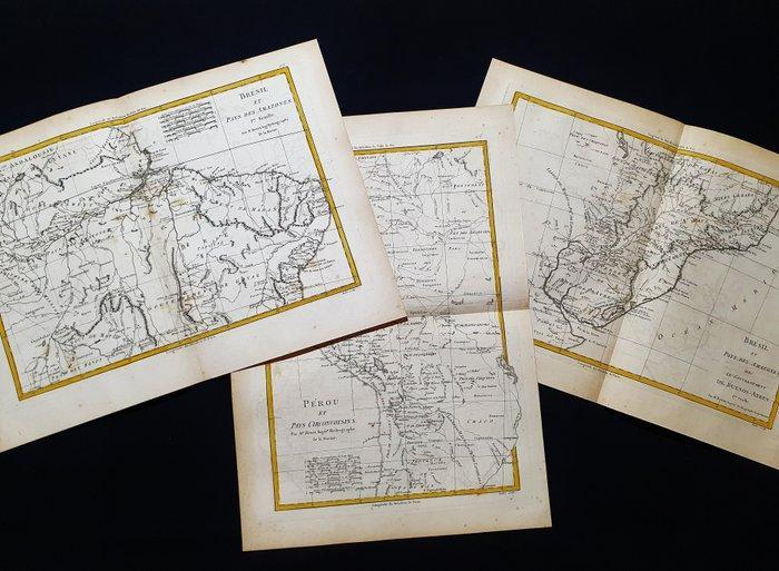 America - [Lote van 3] - Zuid-Amerika / Brazilië / Rio de, Livres, Atlas & Cartes géographiques