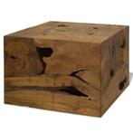 vidaXL Salontafel 50x50x35 cm echt teakhout bruin, Verzenden, Nieuw