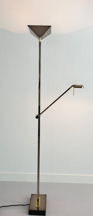 Deknudt - Uplighter vloerlamp - Messing, Metaal, Antiek en Kunst, Antiek | Meubels | Stoelen en Sofa's