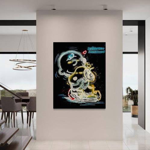 Moabit - Snoopy X Charley Brown X Vintage Love, Neon XL, Antiek en Kunst, Kunst | Schilderijen | Modern