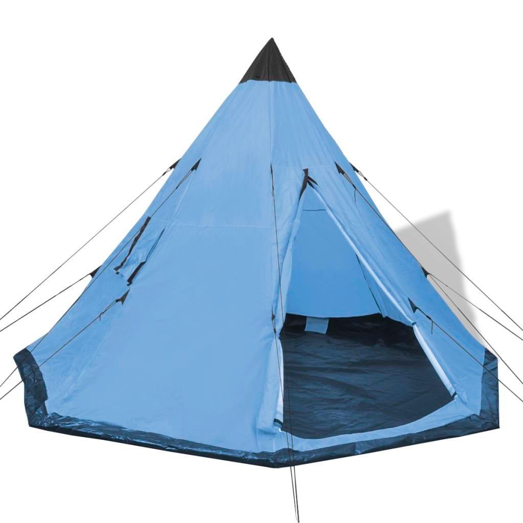 ② Tent 4-persoons blauw — — 2dehands