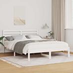 vidaXL Bedframe met hoofdeinde Wit 140 x 190 cm Massief, Verzenden, Nieuw