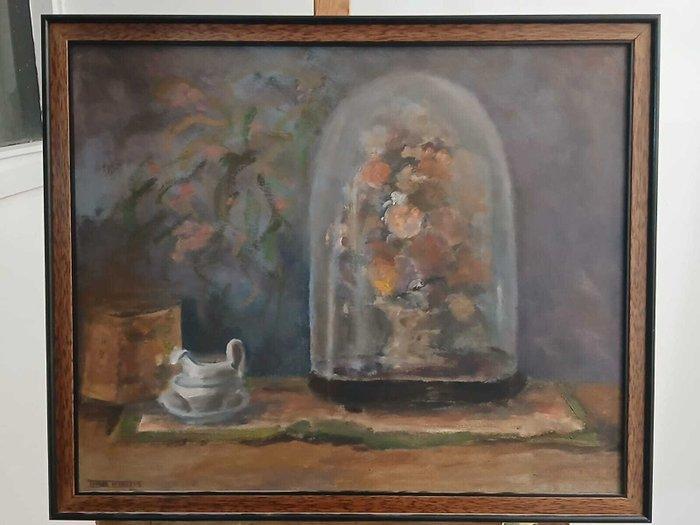 Spaanse school (XX) - Bodegón en azul - NO RESERVE, Antiek en Kunst, Kunst | Schilderijen | Klassiek