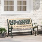 vidaXL Tuinbank met Rozenpatroon Rugleuning 116 cm Hout, Tuin en Terras, Verzenden, Nieuw