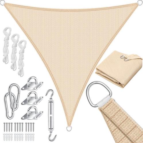KESSER® Schaduwdoek 3x3x3m - Zonnezeil - Driehoek - Waterafs, Huis en Inrichting, Woonaccessoires | Overige, Verzenden