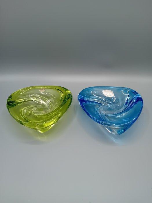 Val Saint Lambert - Vaas (2) - Kristal - Set van 2, Antiek en Kunst, Antiek | Glaswerk en Kristal