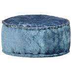 vidaXL Poef rond 40x20 cm fluweel blauw, Huis en Inrichting, Verzenden, Nieuw