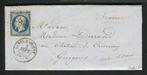 France 1855 - Rare lettre du Bureau Central de lArmée, Gestempeld