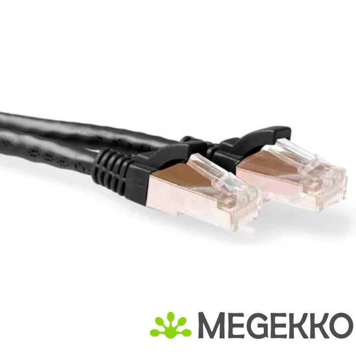 ACT Zwarte 30 meter SFTP CAT6A patchkabel snagless met RJ45, Computers en Software, Overige Computers en Software, Nieuw, Verzenden