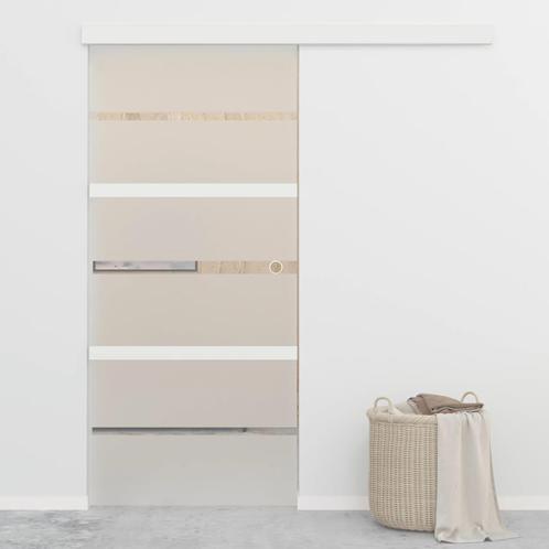vidaXL Schuifdeur met zachte stops 90x205 cm ESG-glas en, Doe-het-zelf en Bouw, Deuren en Vliegenramen, Nieuw, Verzenden