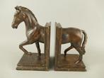 sculptuur, paarden boekensteunen - 24 cm - gebronsd resin, Antiek en Kunst