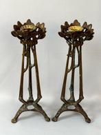 Chandelier (2) - Bronze patiné - Candélabres Art Nouveau