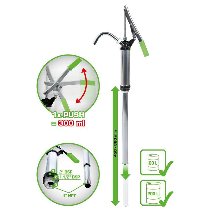 Competition Stalen Vatpomp 60-200L, Autos : Divers, Outils de voiture, Envoi