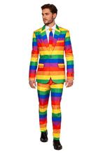 Regenboog Pak Heren Suitmeister, Kleding | Heren, Nieuw, Verzenden