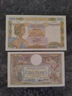 Frankrijk. - 100, 500 Francs - 1928/1942 (Zonder, Postzegels en Munten