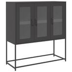 Praktisch Dressoir 107cm Zwart | OP=OP 64% Voordeel, Huis en Inrichting, Kasten | Dressoirs, Minder dan 50 cm, Verzenden, Nieuw