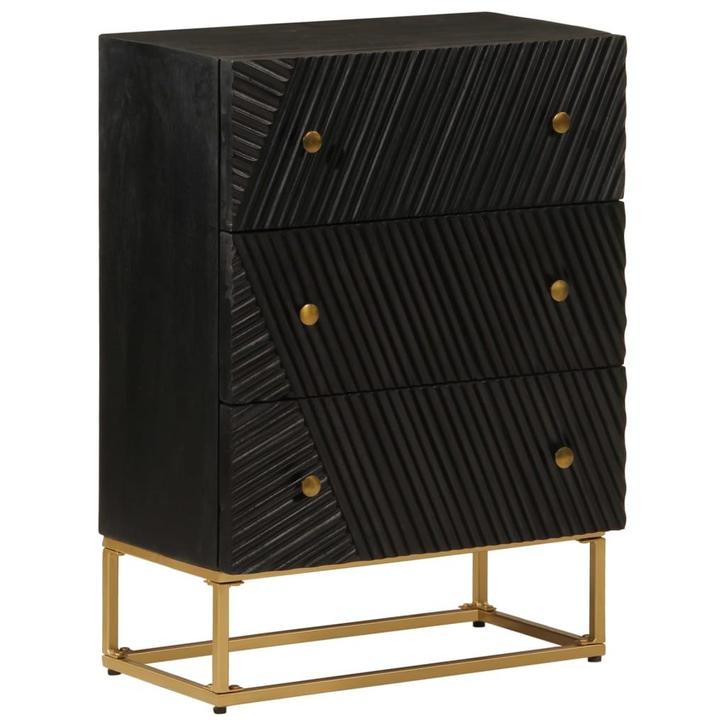 vidaXL Ladekastje 55x30x76 cm massief mangohout en ijzer, Huis en Inrichting, Kasten | Overige, Nieuw, Verzenden