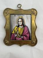 Icoon - Russische Finift-icoon van Sint-Barbara - Emaille