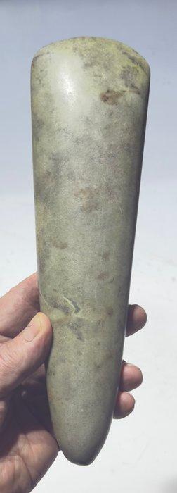 Pierre de jade vert clair celt, énorme… 27,5 cm - couvercle, Antiquités & Art, Art | Art non-occidental