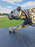 Statue, panter steam punk - 21 cm - Céramique